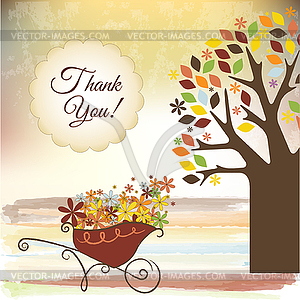 Thank you card - vector image