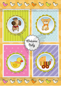 New baby announcement card - vector EPS clipart