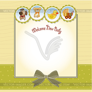 New baby announcement card - vector EPS clipart