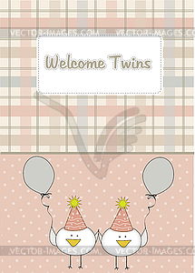 Funny birthday party greeting card - vector clipart