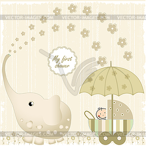 First baby shower - vector image