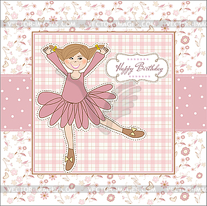 Birthday Greeting Card - vector image