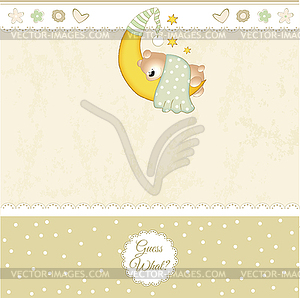 Welcome new baby girl - vector clip art