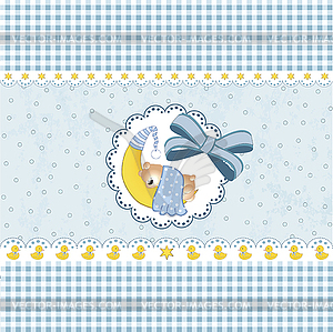 Baby shower card - vector EPS clipart