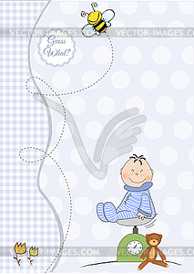 Baby boy shower announcement - vector clip art