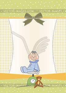 Baby boy shower announcement - vector clipart