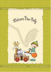 First birthday card - vector EPS clipart