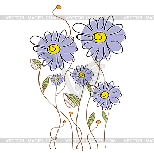 Delicate floral background - vector image