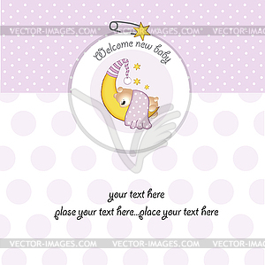 Welcome new baby girl - vector image