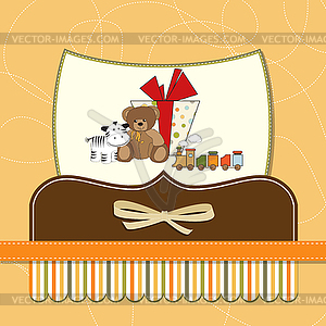 Birthday greeting card - color vector clipart