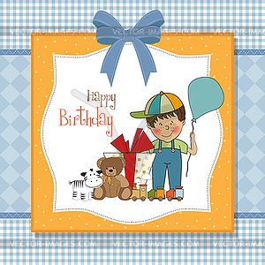 Birthday greeting card - vector image