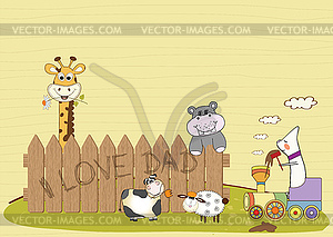 Father`s day card - vector clipart