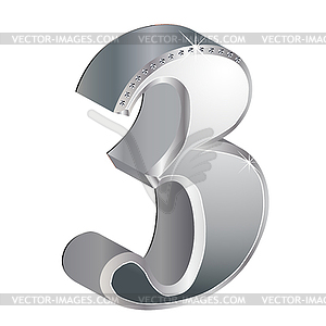 Glamorous, diamond number - vector clip art