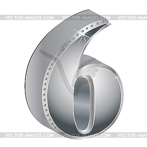 Glamorous, diamond number - vector image