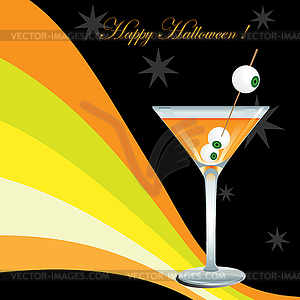 Music witch cocktails - vector clip art