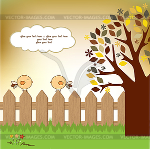 Two birds - vector clip art