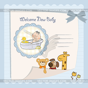 Baby shower card - vector clipart