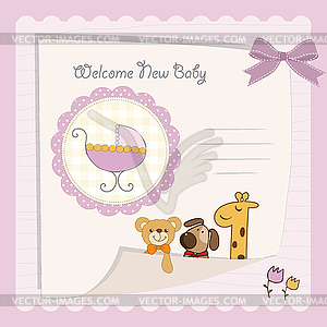 Baby shower card - vector clipart / vector image