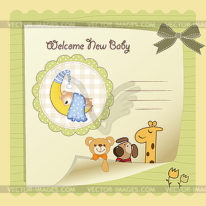 Baby shower card - vector clipart