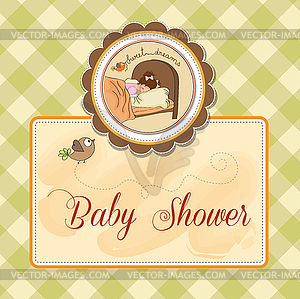 New baby girl arrived - vector clip art