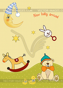 Baby arrival card - vector image