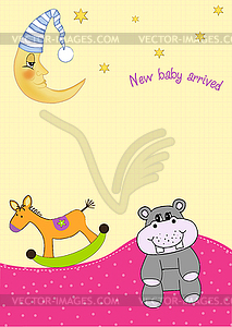 Baby announcement card - vector image