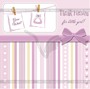 Baby girl shower shower - royalty-free vector image