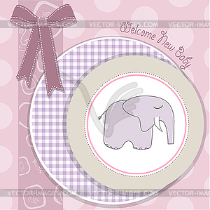 New little girl arrived - vector clipart