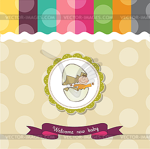 Baby shower card - vector clipart