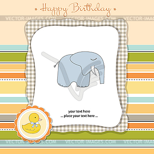Happy birthday card - vector clip art