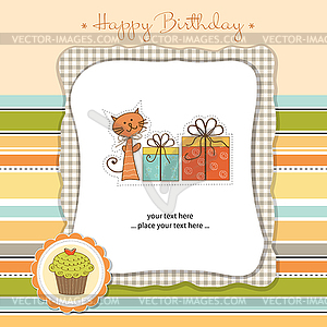 Birthday announcement card - vector image