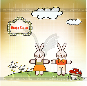 Easter greetings card - vector clipart