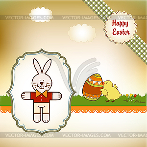 Easter greetings card - vector clipart