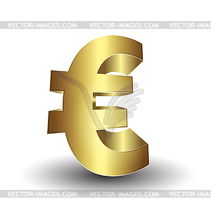 3d euro sign - vector image