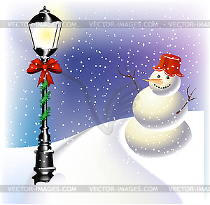 Christmas lantern - vector clip art