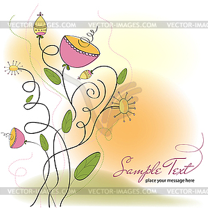 Pattern background with flowers - vector image