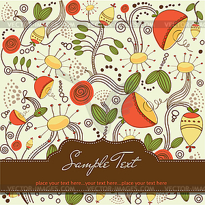 Pattern background with flowers - color vector clipart