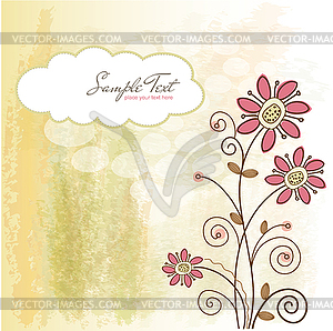 Pattern background with flowers - vector clipart