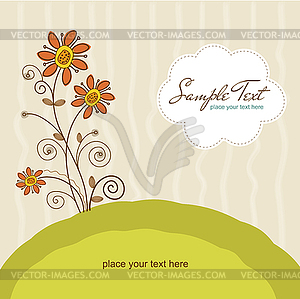 Pattern background with flowers - color vector clipart