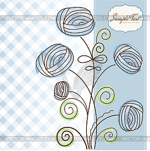 Pattern background with flowers - vector clipart