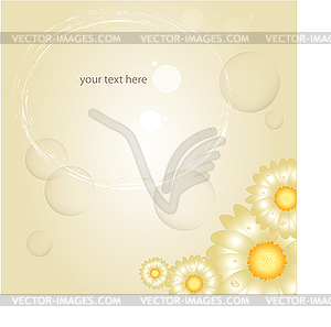 Cute floral background - vector clip art