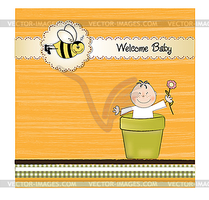 New baby boy arrived - vector clipart