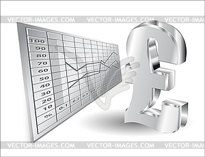 Financial background with 3d lira sign - vector EPS clipart