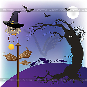 Halloween owl - vector clipart / vector image