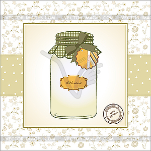 Pure biological food jar - vector clipart