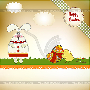 Easter bunny - vector clipart / vector image