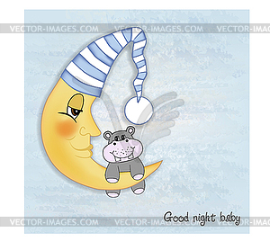 Welcome baby greetings card - vector clipart