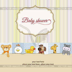 Baby shower announcement card - vector clip art