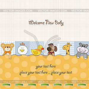 Baby shower announcement card - vector clipart / vector image