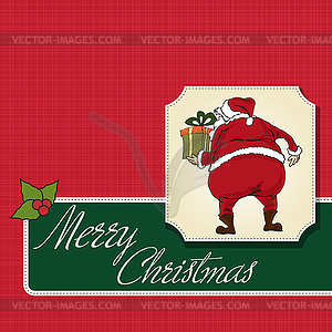 Санта-Клаус, рождественские открытки - иллюстрация в векторном формате